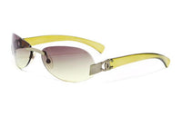 CHANEL 2000s Cc Plaque Rimless Sunglasses