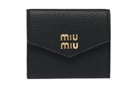 MIU MIU Leather Card Holder Small Size Women's Black