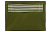 Loro Piana Canvas Canvas Bag Clutches Women's Matcha Pink With Brown Saddle