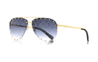 LOUIS VUITTON Aviator Sunglasses Men's Gold