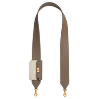HERMES Kelly Pocket Swift Calfskin With Shearling Bag Shoulder Strap Women's Elephant Gray With Light Beige