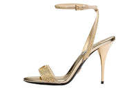 PRADA One-Strap Sandals 10cm Women's Gold