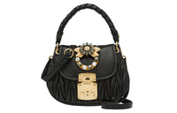 MIU MIU Sheepskin Crossbody One Shoulder Handbags Regular Women's Black