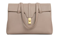 CELINE Cow Leather Handbag, One Shoulder Bag Medium Size Women's Pebble
