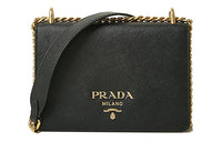 PRADA Cow Leather Handbag, Shoulder Bag, Crossbody Bag Women's Black