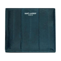 SAINT LAURENT PARISEast/West Leather Wallet Men's Dark Blue