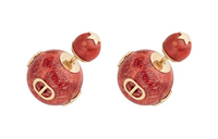 DIOR Earrings Women's Red