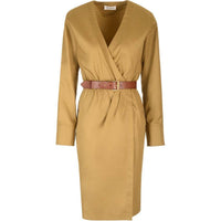 SAINT LAURENT Belted Dress