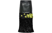 PRADA FW22 Leather Long Skirts Women's Black