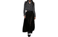 CHANEL Long-Sleeved Dresses Women's Black/White