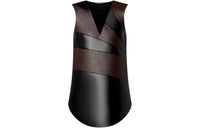 LOUIS VUITTON Leather Insert V-Neck Dress