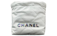 CHANEL 22Bag Cow Leather Shoulder Bag Crossbody Bag Mini Women's White