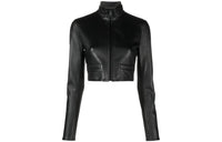 PRADA Cropped Nappa Leather Jacket