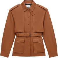 SAINT LAURENT Saharienne Button Up Belted Jacket