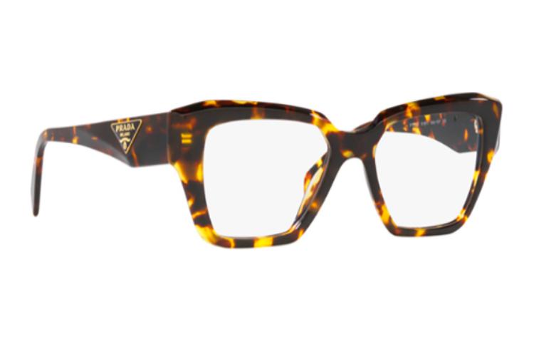 PRADA Acetate Irregular Shape Eyeglass Frames Women's Tortoiseshell
