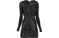 SAINT LAURENT Long Sleeved Dress Women's Black