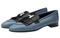 HERMES Casual Single Shoes Women's Blue