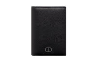 DIOR Grained Calfskin Card Holder Regular Men's Black