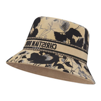 DIOR Cotton Bucket Hats Women's Beige/Black