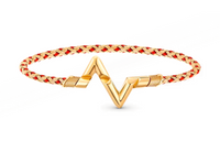 LOUIS VUITTON 18K Gold Polyamide Cord Bangles Unisex Gold