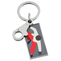 HERMES Enamel Keychains Men's Gray