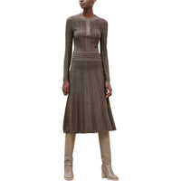 HERMES Long-Sleeved Dresses Women's Brown