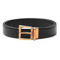 PRADA Calfskin Leather Belts Men's Black Width: 3CM