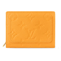 LOUIS VUITTON Monogram Empreinte Leather Wallet Women's Baby Yellow