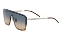 SAINT LAURENT Metal Irregular Shape Sunglasses Women's Silver