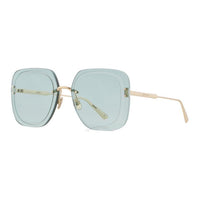 DIOR Metal Square Sunglasses Women's Gold