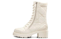 DIOR D-leader Ankle Boots 5.5cm Women's White
