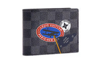 LOUIS VUITTON Canvas With Leather Handheld Wallet Men's Black
