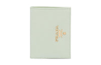 PRADA Leather Wallet Small Size Women's Aqua/aquamarine