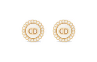 DIOR Stud Earrings Women's Gold