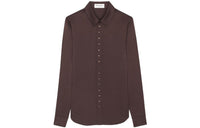 SAINT LAURENT Long-sleeve Silk Shirt