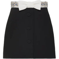 MIU MIU Casual Short Skirts Women's Black