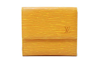 LOUIS VUITTON Epi Leather Wallet Unisex Orange Yellow