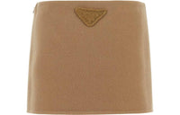 PRADA FW23 Casual Short Skirts Women's Light Brown