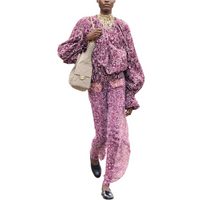 CHANEL Casual Pants Women's Purple