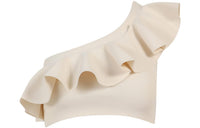 CELINE Ruffle Sleeve T Shirt Women's Nude