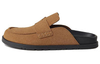 HERMES Go Rubber Sole Wrap-toe Slippers Men's Brown