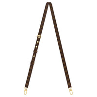 LOUIS VUITTON Bandoulière Coated Canvas With Cow Leather Trim Bag Strap Women's Brown