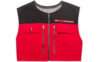 PRADA Vests Men Black Red
