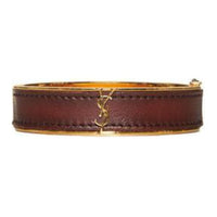 SAINT LAURENT Calfskin Wristbands Women's Chocolate