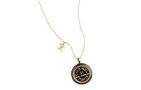 CHANEL Necklaces Women's Black Gold