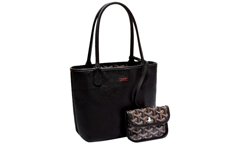 GOYARD Anjou Calfskin Tote Bag, Shopping Bag, Handbag Mini Women's Black