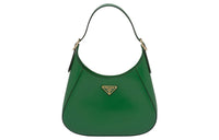 PRADA Leather Handbag Shoulder Bag Medium Size Women's Green