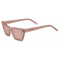 SAINT LAURENT Acetate Rectangular Sunglasses Women's Brown