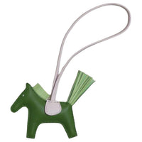 HERMES Calfskin Lambskin Pendants Men's Green