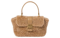 MIU MIU Shearling Shoulder Bag Crossbody Bag Handbag Women's Caramel